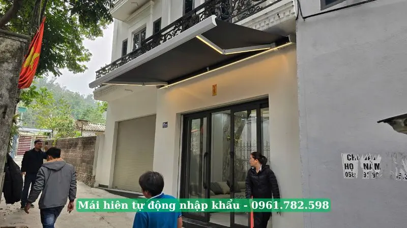 Công trình mái hiên tự động tại Hải Phòng