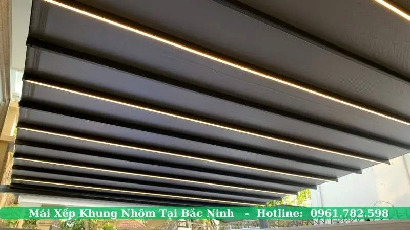Lắp đặt mái xếp khung hợp kim nhôm tại Thành Phố Bắc Ninh
